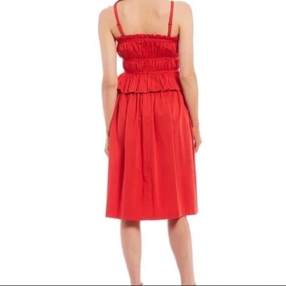 NWT Antonio Melani Taylor Stretch Cotton Sateen
Peplum Waist Dress Cherry Red - Picture 2 of 6